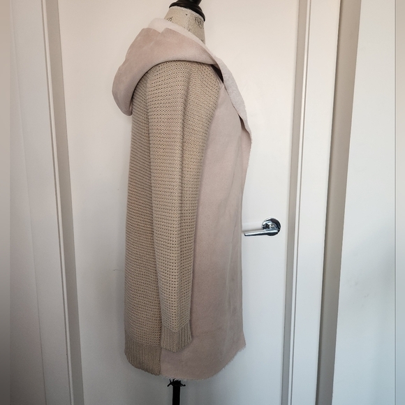Tan Knit Hoodie Cardigan - Picture 2 of 10